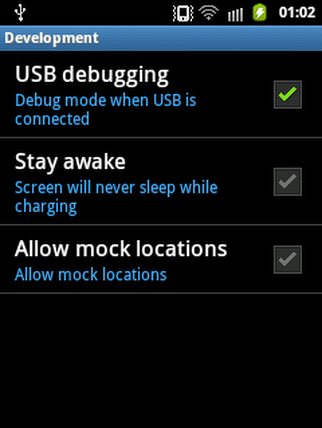 USB Debugging on Android 2.x