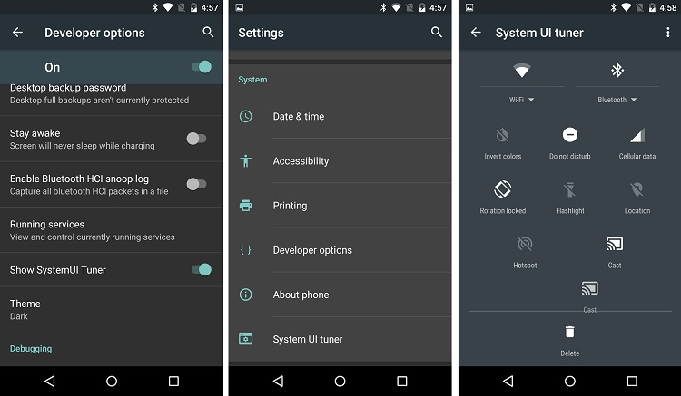 Android M System UI Tuner